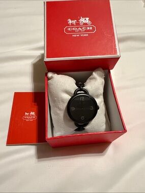 Coach Women's Sammy Black IP Stainless Steel Bracelet Watch